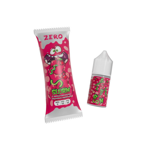Slurm Zero  "Cherry Worms" (Кислые Вишневые Червячки), объем: 27 см3, 0мг
