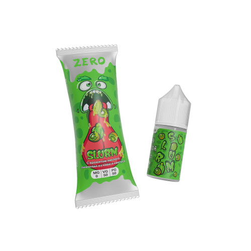 Slurm Zero "Green Sour Soda" (Кислый Лимонад из Киви и Кактуса), объем: 27 см3, 0мг